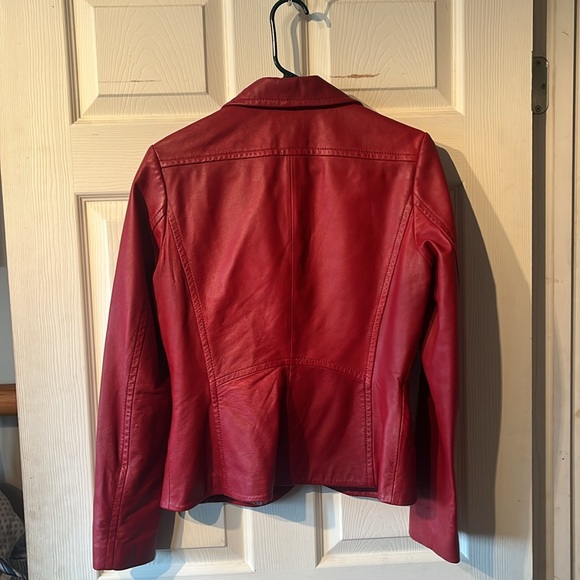 Next to new Red leather Danier jacket - Picture 5 of 6